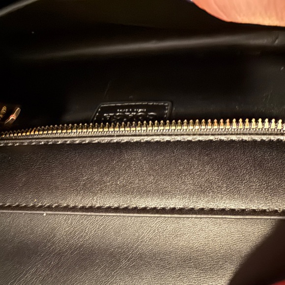 Coach Boutique Dark Brown and Tan with Gold Chain Purse - Picture 4 of 8